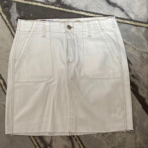 Seven7 White Denim Pocket Mini Skirt